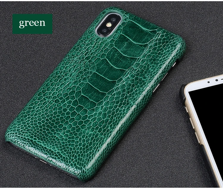 Чехол из натуральной кожи страуса для IPhone X 8 8 Plus 7 7 plus 6s 6s plus 6 6 plus роскошный подарок для влюбленных для apple Cover