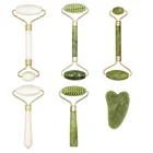 Тарелка для роликовый массажер для лица гуаша из натурального нефрита, инструменты для массажа лица, 6 типов