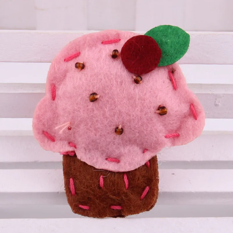 Детская искусственная Милая шерстяная ткань Ручное шитье штуцер тип мороженого