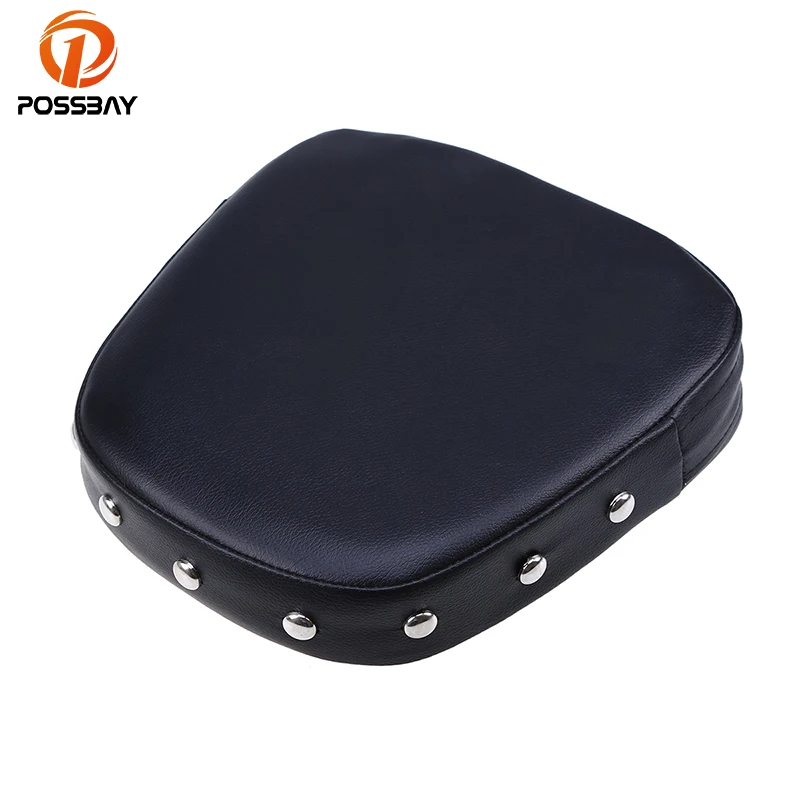 Подушка POSSBAY для спинки мотоцикла с заклепками из синтетической кожи Harley Chopper Cruiser