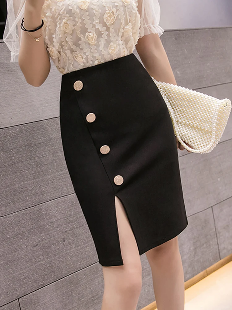 Женская зимняя теплая Модная юбка простое черное облегающее мини-пальто с