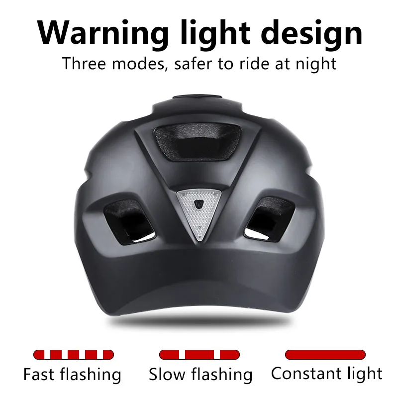 

Inbike Bicycle Helmet Safety Cap Outdoor Sport MTB Cycling Road Bike Helmet With Warning Light Breathable Bike Helmet