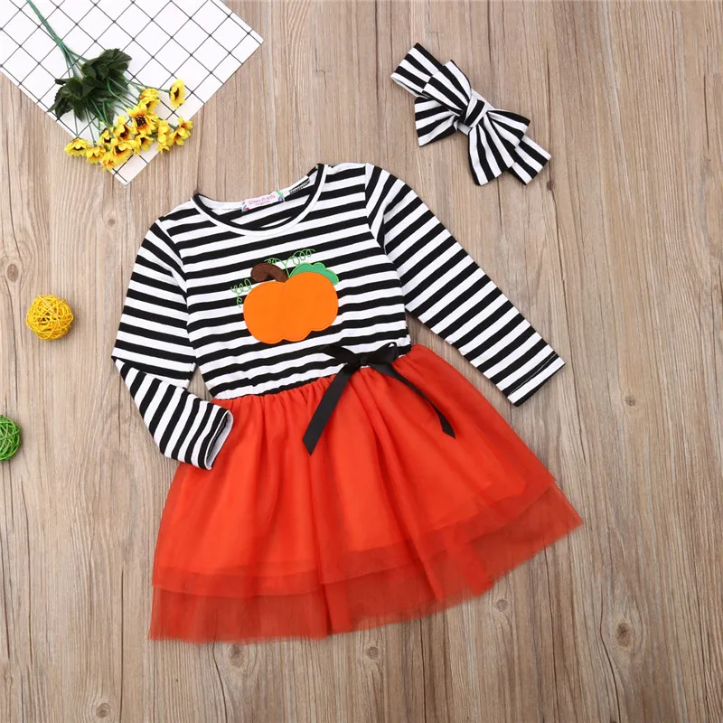 Детские вечерние фатиновые платья-пачки на Рождество Хэллоуин День благодарения