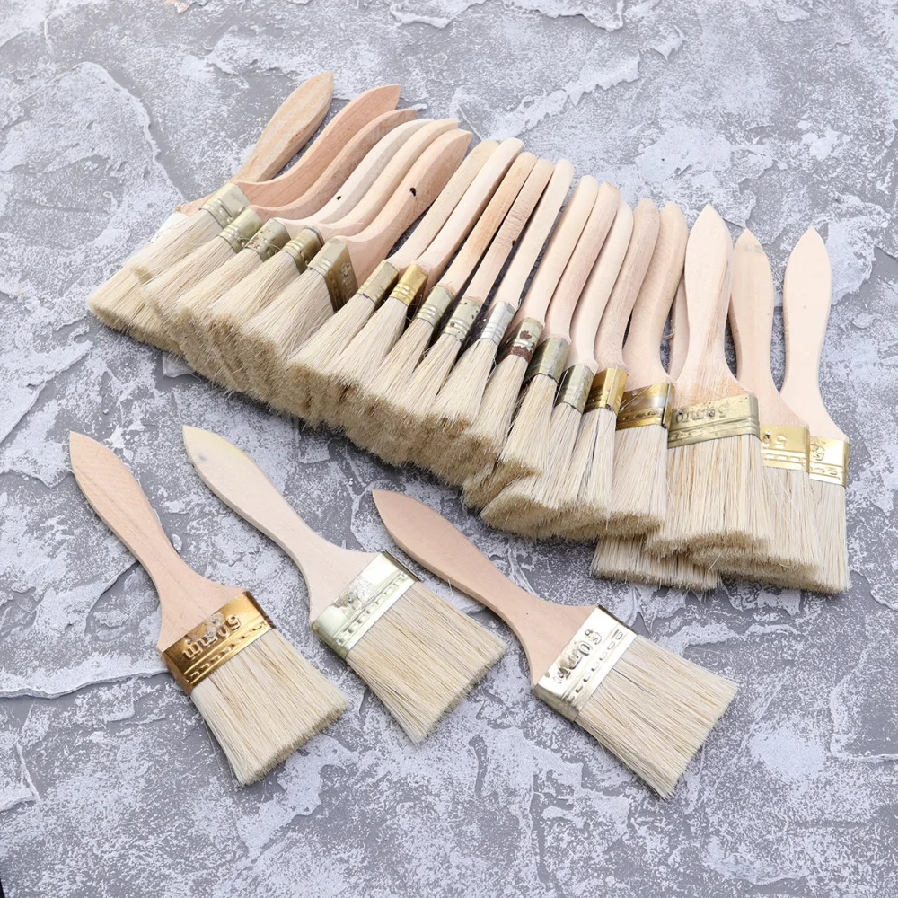 

23pcs Paint Brushes Wooden Handle Brush for Wall and Furniture Painting (2inch, Thin Handle)