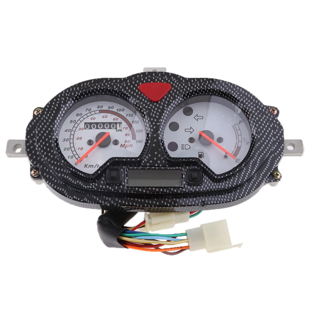 

Scooter Speedometer Motorcycle Speedometer Dash Mount Assembly for CPI POPCORN, HUSSAR KEEWAY FOCUS, F-ACT,Yamati RX8 Gas Gauge