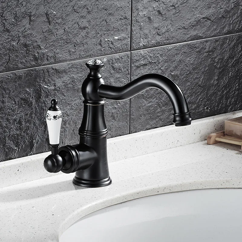 Vidric Black/Chrome/Gold/Antique/Nickel Basin Faucet Single Handle Mixer Tap Hot &amp Cold Bathroom Sink Water | Обустройство дома