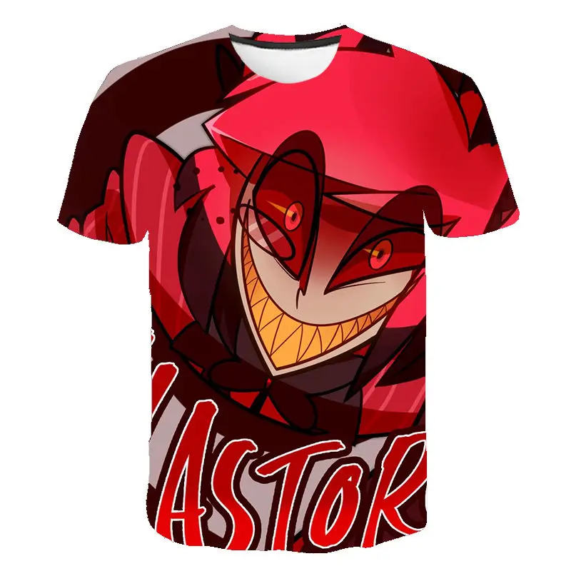 2020 New Anime Hazbin Cosplay Hotel T-Shirt Charlie T Shirt Dust Alastor Vaddie Tee 3D Shirts Halloween Costume for Kids Adult | Мужская