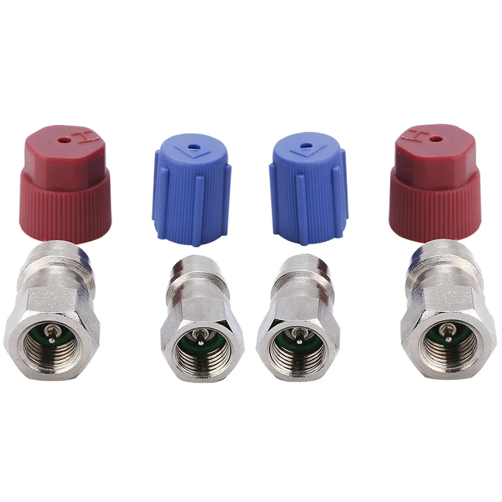Air Conditioning Connector Conversion Adapter Durable With Cap Accessories 0.25 Inch SAE Joint Car Metal Threaded Tool | Автомобили и