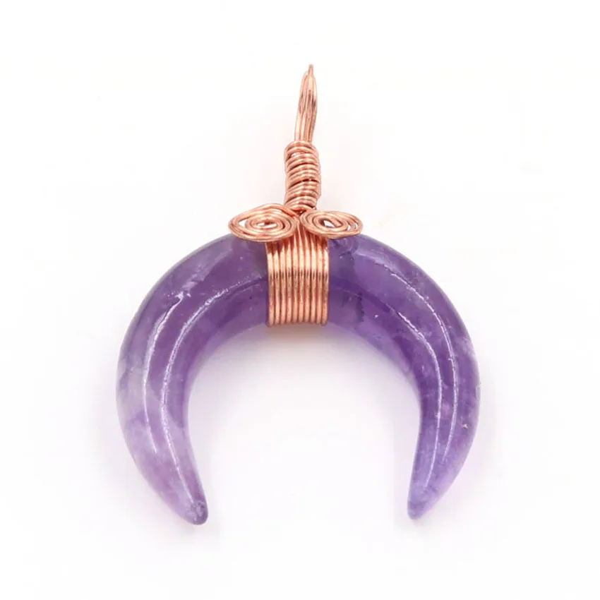 Кулон из Лабрадорита светильник-желтого золотого цвета в виде полумесяца