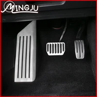 for tesla model 3 three accessories aluminum alloy foot pedal accelerator gas fuel brake pedal rest pedal cover car styling