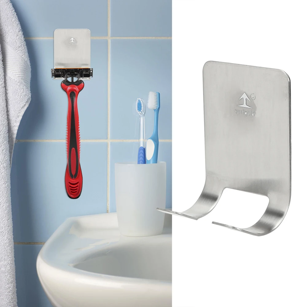 

Shaver Hook Stainless Steel Razor Holder Shaving Rack Home Storage Bathroom Products