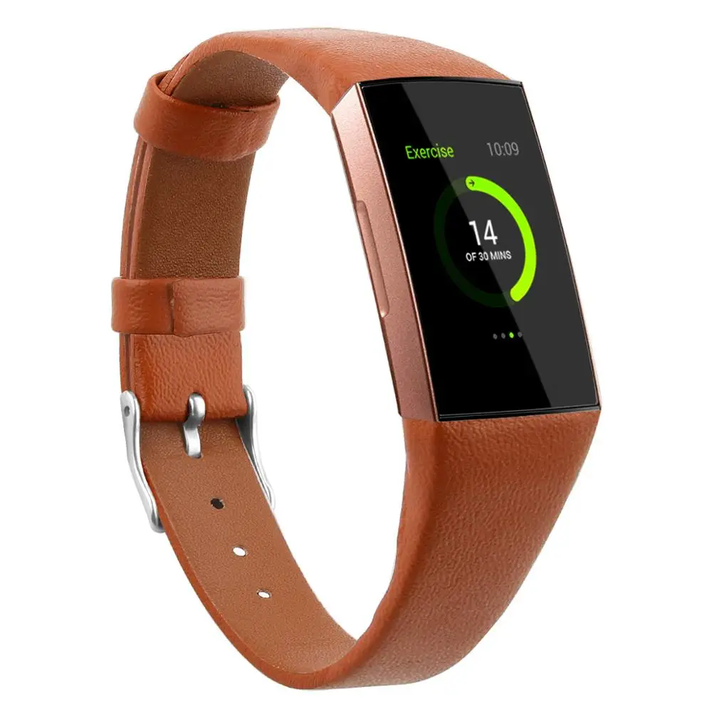 Ремешок из натуральной кожи L/S для Fitbit Charge 4 Band сменный Браслет смарт браслета