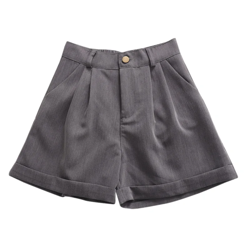 Женские однотонные повседневные шорты с широкими штанинами летние свободные