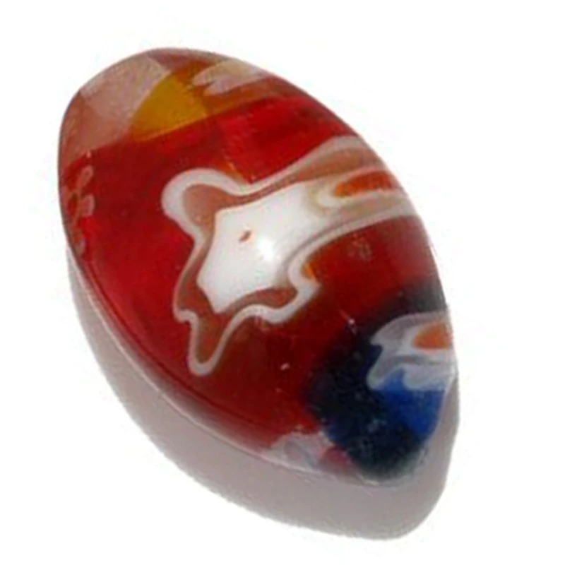 

50Pcs Mixed Flower Glass Lampwork Oval Spacer Beads