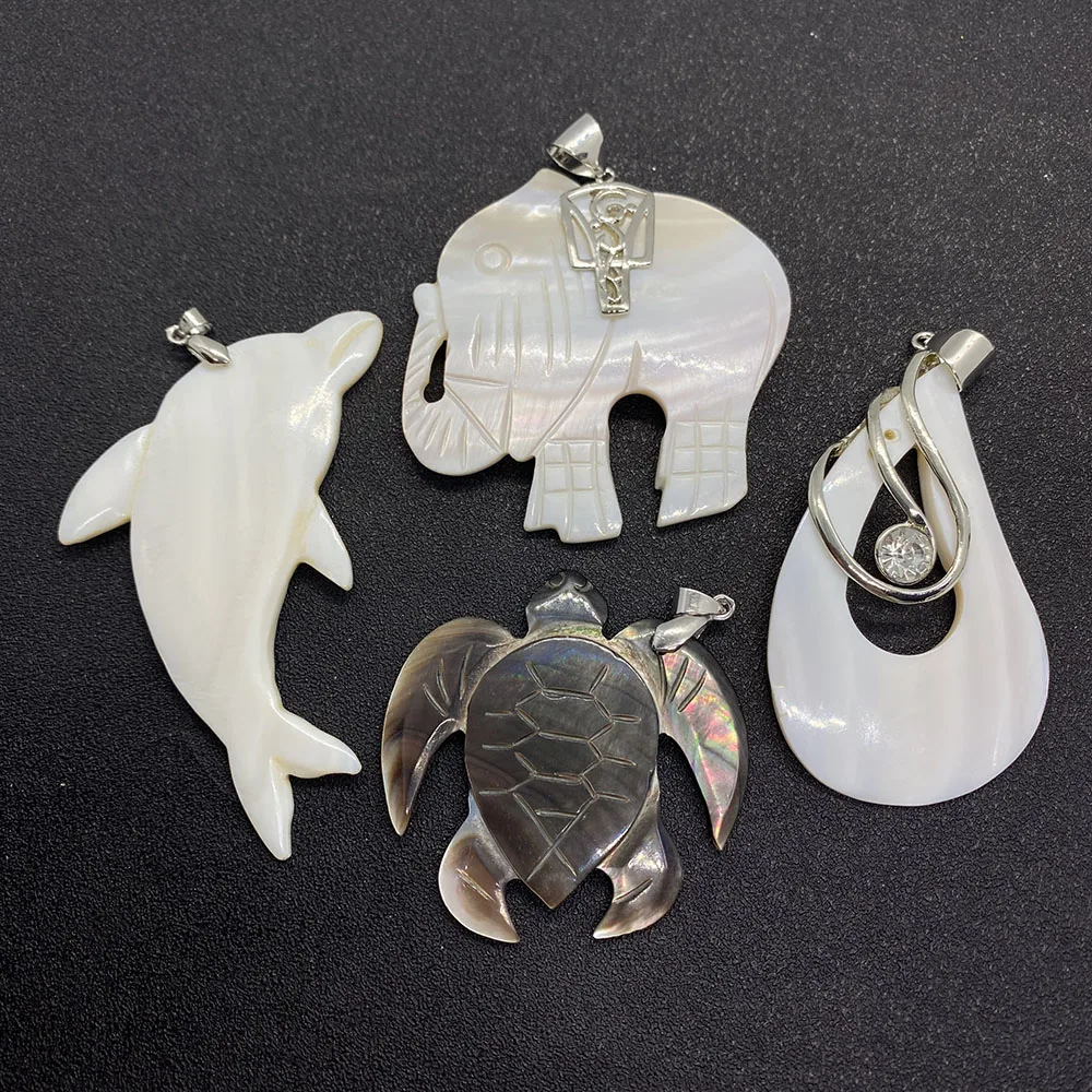 

Exquisite Natural Shell Pendant Animal Shape Specification Size 40x72mm Making DIY Necklace Jewelry High-end Atmosphere Fashion