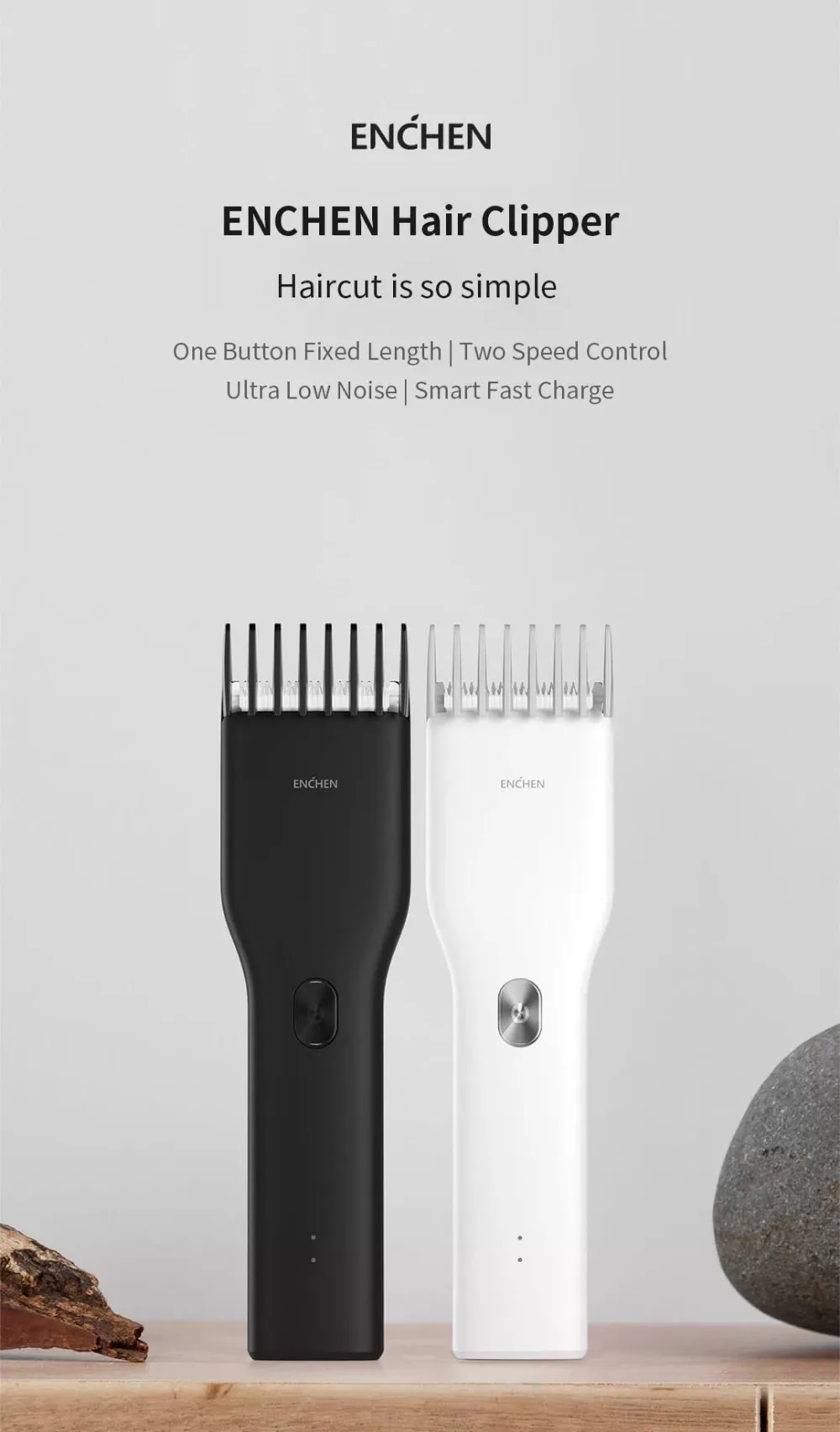 Xiaomi Mi Enchen Boost USB электрическая машинка для стрижки волос двухскоростная керамическая машинка для стрижки волос быстрая зарядка триммер для волос детская машинка для стрижки волос