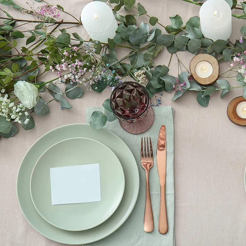 

7 Pack Artificial Eucalyptus Garland Faux Eucalyptus Greenery Leaves Vines for Wedding Home Party Garden Decoration