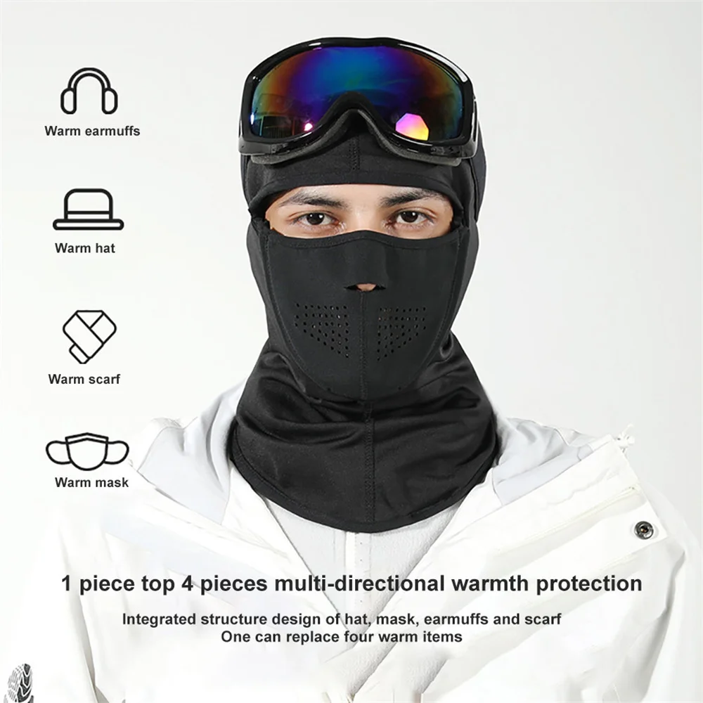 

Motorcycle windproof full balaclava hats for men and women to keep warm winter headwear outdoor sports ski mountaineering