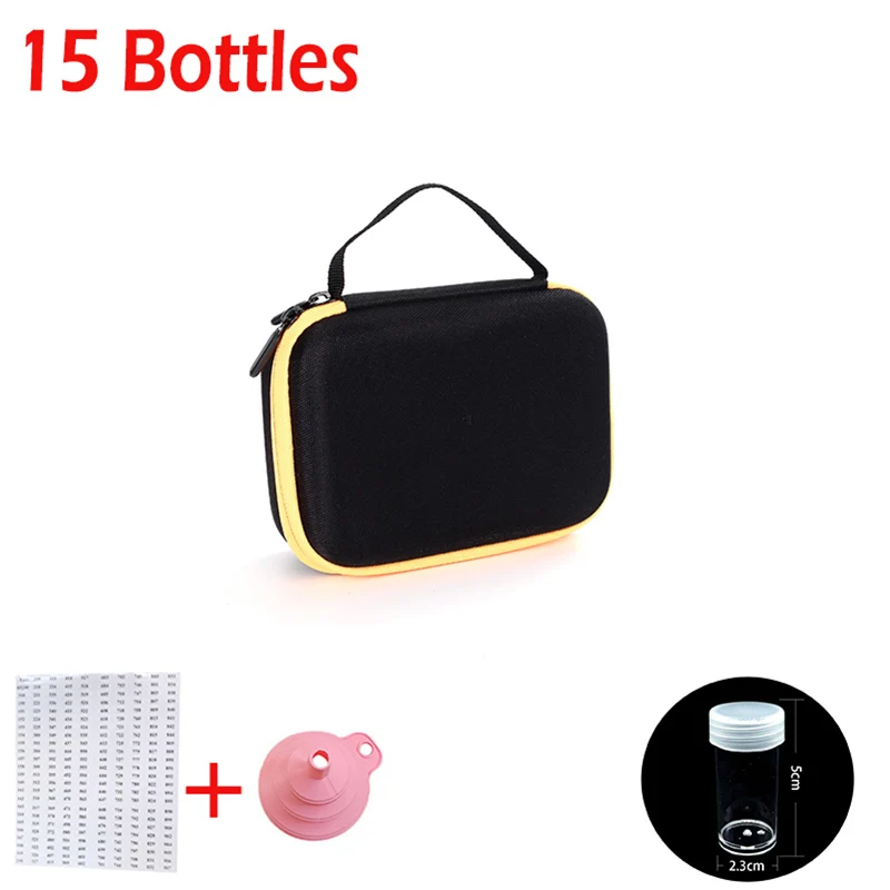 

Storage Box Cosmetic Bag Diamond Painting 5D Accessories 15 Slot Beads Container Jar Zippered Case