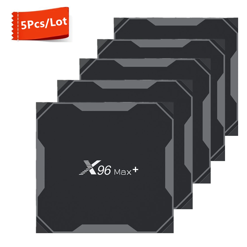 5 шт./лот X96 MAX PLUS TV BOX Android 9 0 Amlogic S905X3 4 Гб оперативной памяти 32 встроенной 64 ГБ Wi Fi