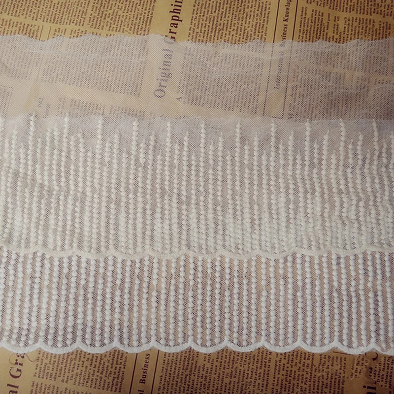 

17cm Wide Cotton Wire Embroidered Lace Trimmings DIY Sewing Accessories Table Cloth Curtain