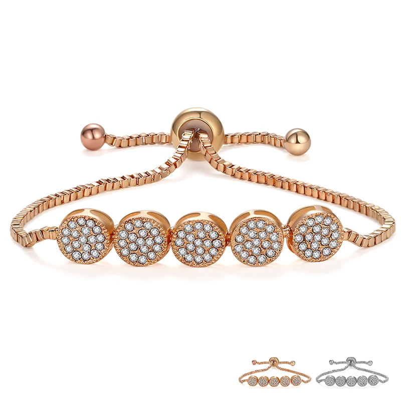 Женские регулируемые браслеты FAMSHIN свадебные с кристаллами вечерние ювелирные