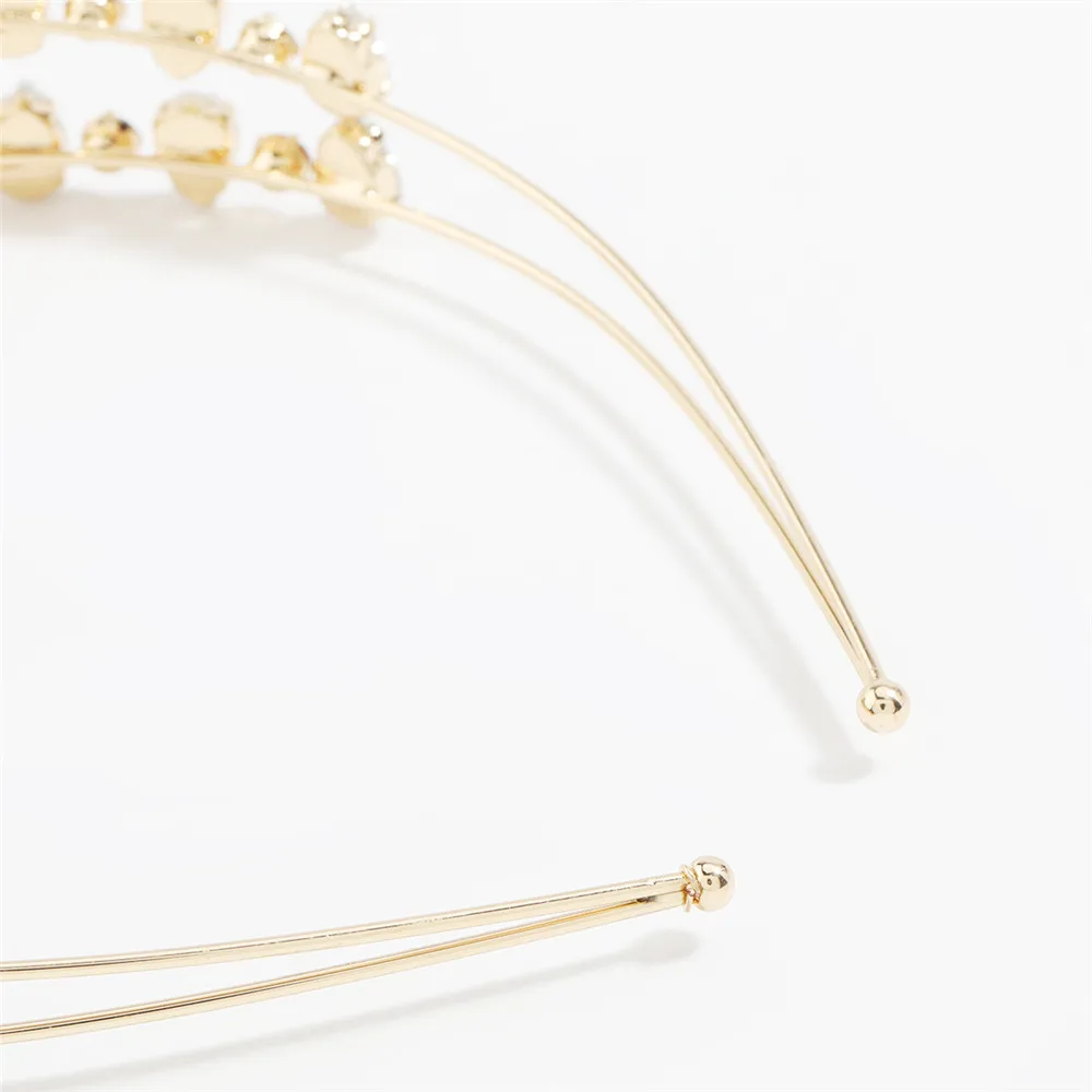 

Colorful Gem Shiny Crystal Headbands For Women Fashion Double Layer Rhinestone Jewel Bezel Hairbands Girls Hair Hoop Headwrap