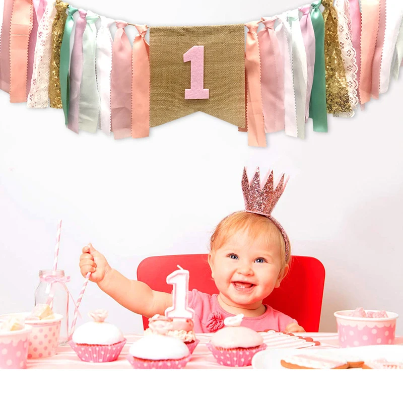Праздничные баннеры на первый день рождения для мальчиков декоративные ленты