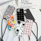 Мягкий чехол из ТПУ для Samsung A52, A50, A32, A72, A51, A21s, A70, A71, A20e, A12, A40, A31, S21, S20, S9, S10 Plus, ожерелье, шнурок, чехол, сумки