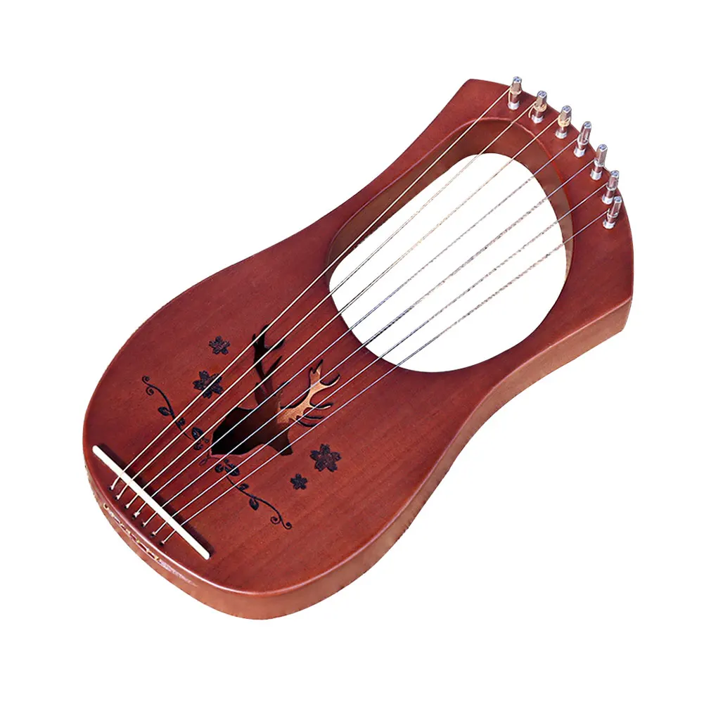 Инструмент для детей 7-String деревянные развлечения из красного дерева легкий подарок компактный музыкальный Профессиональный Lyre ксилофон