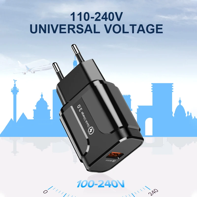 Быстрое зарядное устройство Udyr 18 Вт USB 3 0 EU US 5 В А мобильный телефон для iphone Samsung