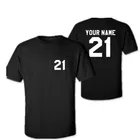 Забавные персонализированные пользовательские 21 футболка подарокФутболБаскетболБейсболХоккейфутбольная Футболка для мужчин и женщин любого Цвет текста