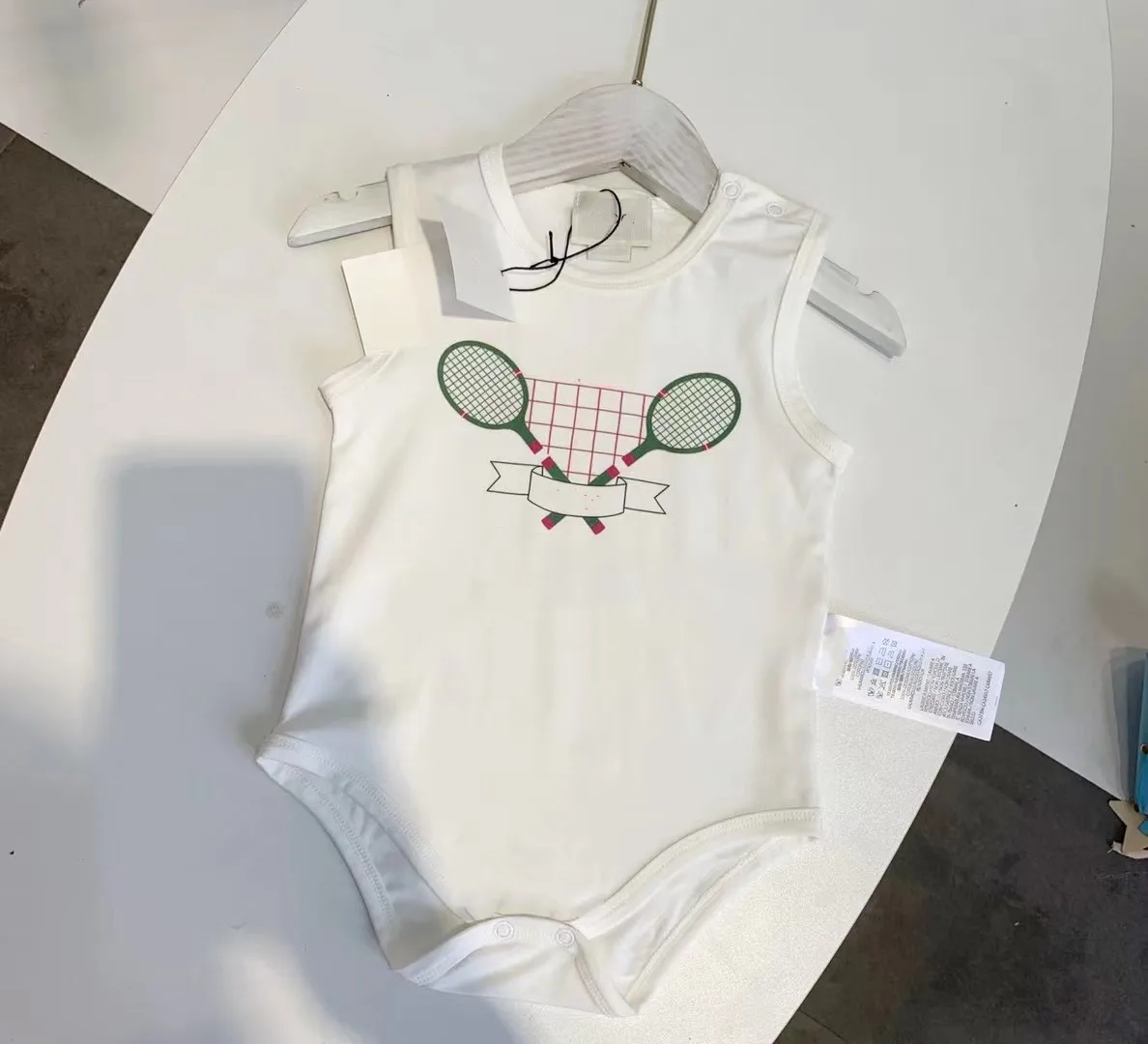 

2021 summer newborn boys and girls baby clothes sleeveless Jumpsuit children's brand size 66 73 80 90