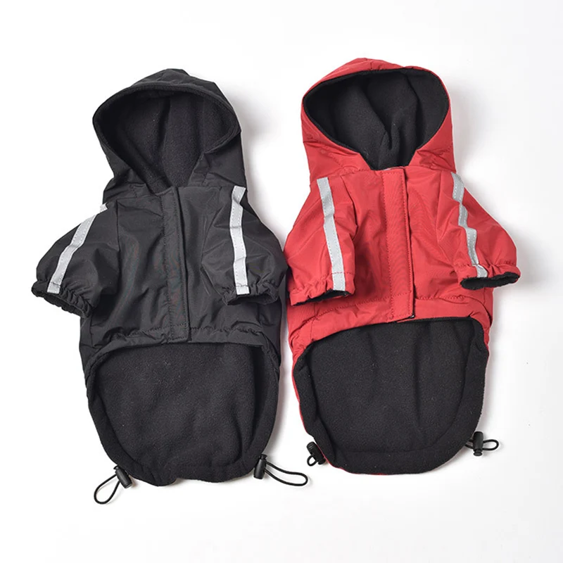 Зимнее плотное пальто от дождя для маленьких собак светоотражающий