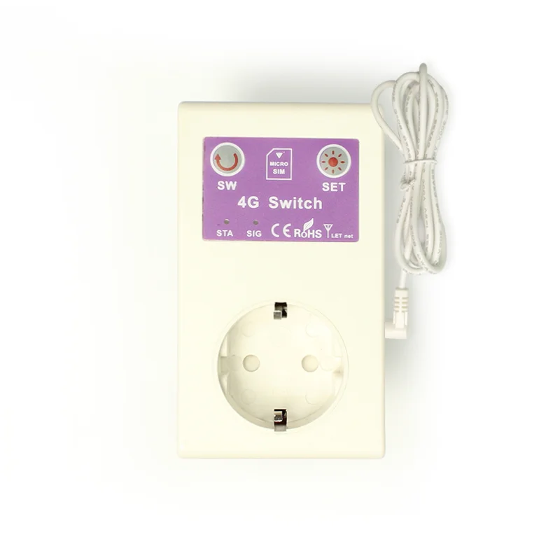 Умный дом 16 А 4G GSM розетка Европейская релейный выключатель Открыватель ворот SMS