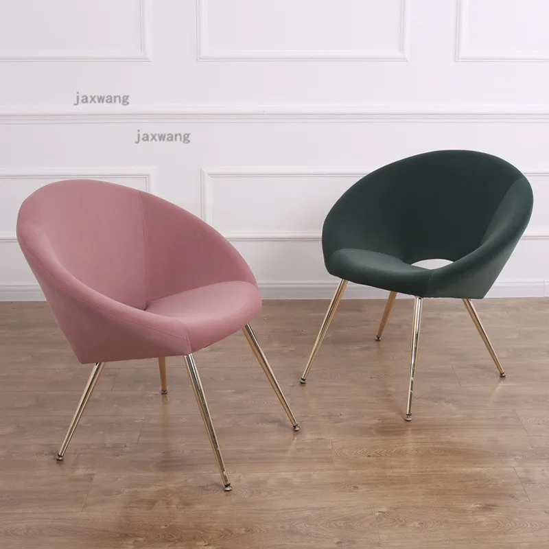 Iron Leisure Living Room Chairs Nordic Backrest Fabric Armchair Lazy Balcony Single Small Sofa Chair Luxury Kitchen Furniture |