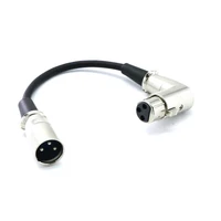 right angle 3pin xlr male to xlr female extension microphone audio cable adapter for speakers microphone mixer
