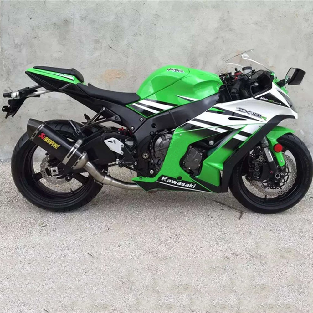 Универсальный мотоцикл Akrapovic выхлопной модифицированный глушитель для KAWASAKI ZX-6R Ninja 400 GSR600 FZ6 MT07 R3 RC 390 ATV Dirt Pit Bike