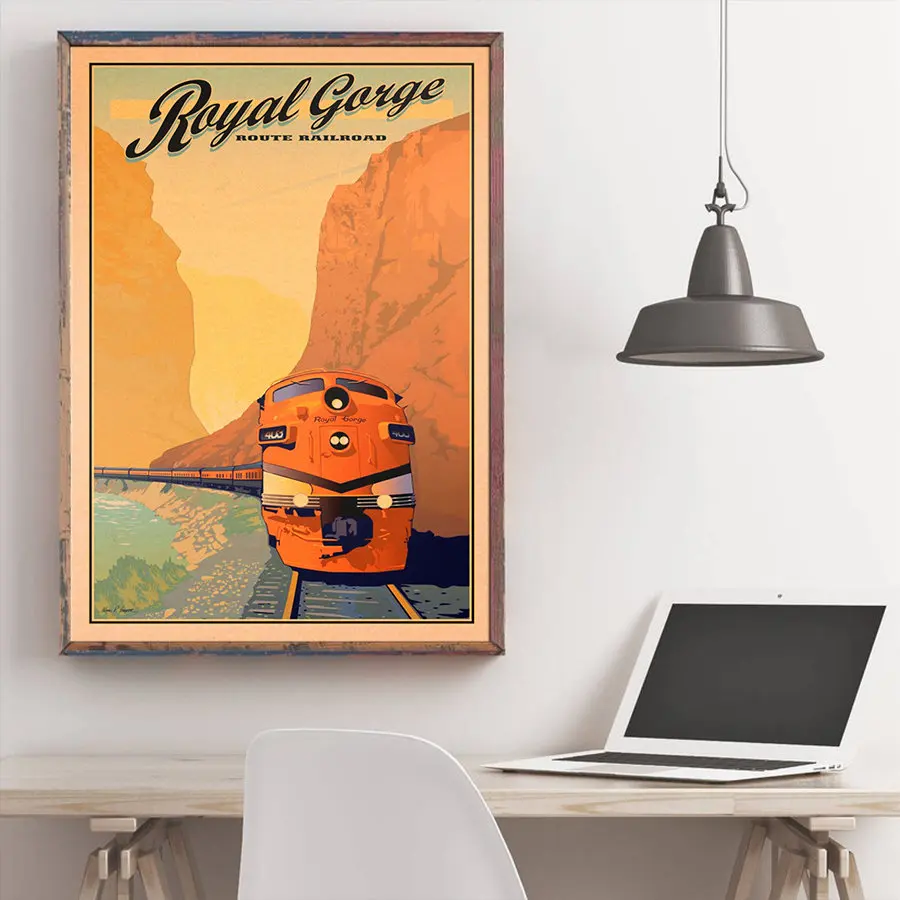 

City Travel Poster Hand Painted Tourist Attractions Vintage Kraft Paper Pub Cafe Bedroom Home Decor Wall Sticker 42x30cm