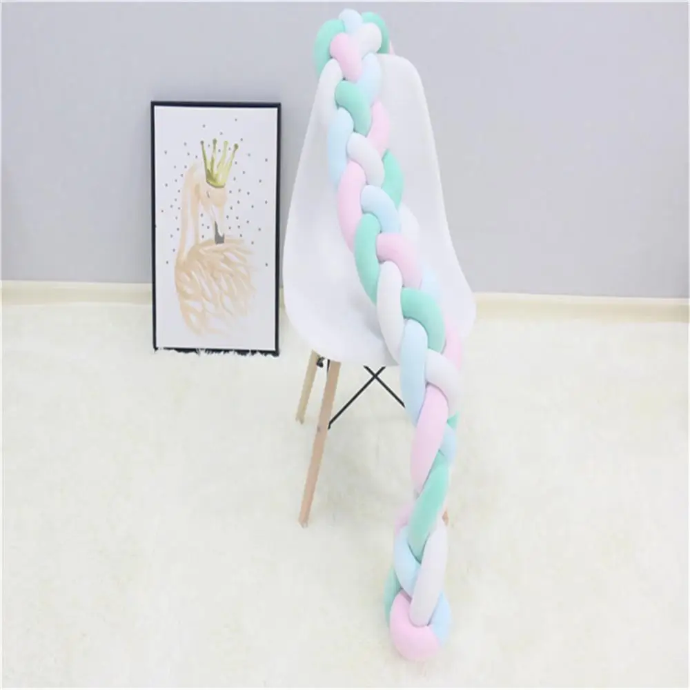 2 м Детская кровать бампер Узелок дизайн младенческой плюшевый коврик для