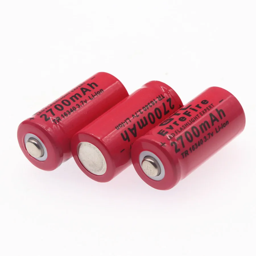 3,7 V 2700mAh литий-ионный 16340 аккумулятор CR123A аккумуляторные батареи 3,7 V CR123 для лазерной ручки светодиодный фонарик