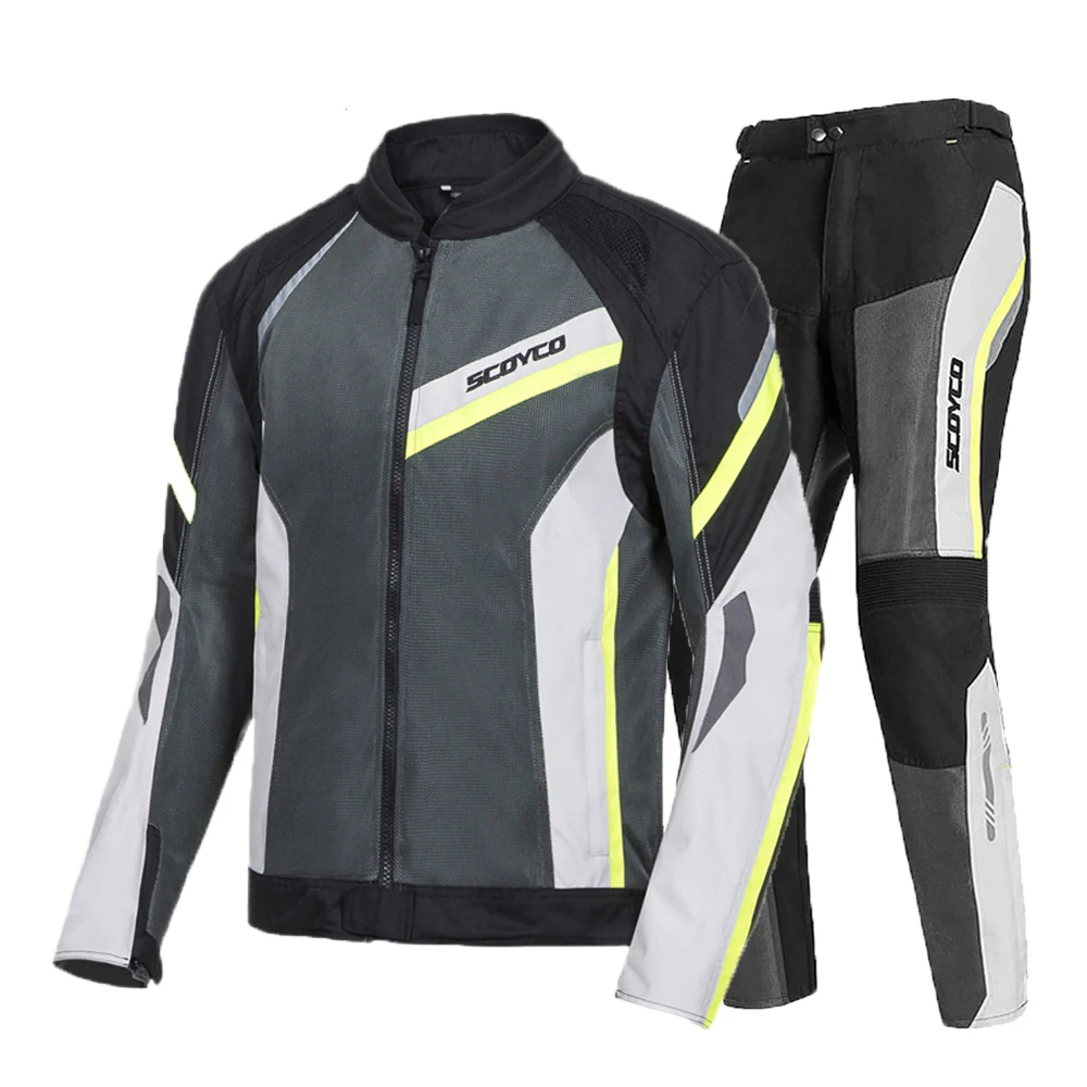 Yellow Suit SCOYCO мотоциклетная куртка Лето байкерская куртка бронежилет светоотражающий, для мотокросса, гигроскопичный жакет для верховой езды гоночная защита для Для мужчин - Цвет: Yellow Suit