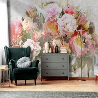 3d wallpaper nordic abstract graffiti rose flower living room tv background wall decor