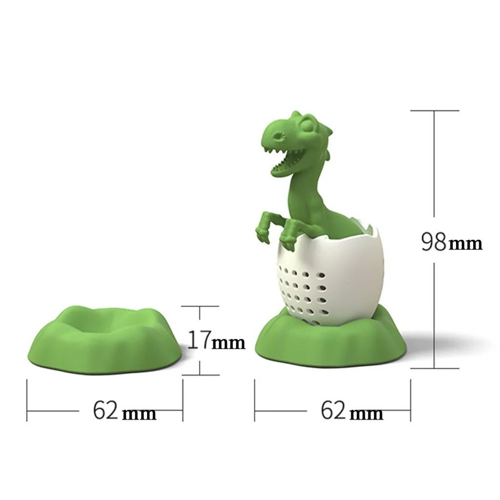 

Creative Tea Filter Tea Bag Holder Silicone Dinosaur Filter Reusable Strainer Teapot Infusers Teaspoon Tea Leaf Herbal Tool gift