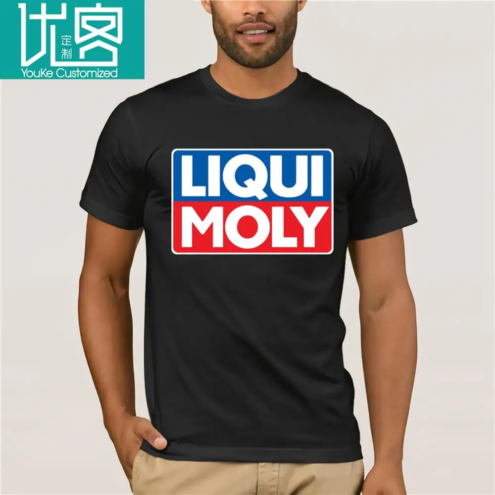 Мужская футболка с принтом Liqui Moly Повседневная хлопковая коротким рукавом на