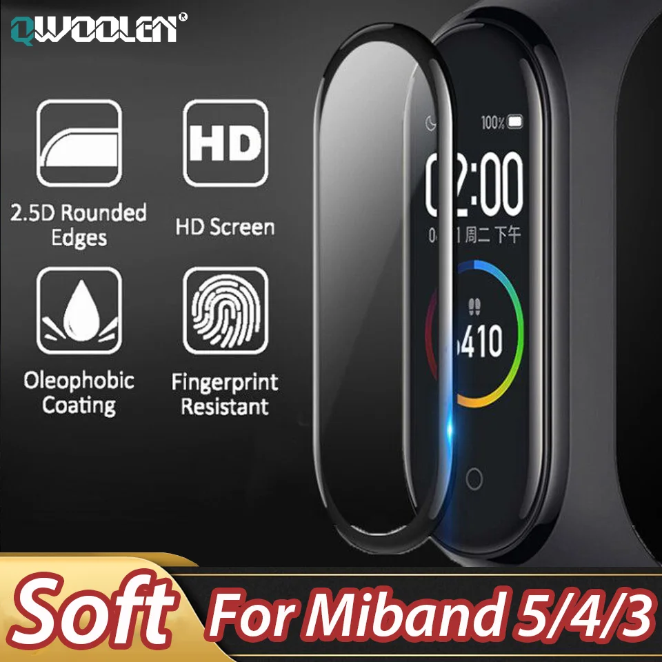 3D полноэкранная пленка для Xiaomi Mi Band 5 защита экрана Защитная Miband 4 не