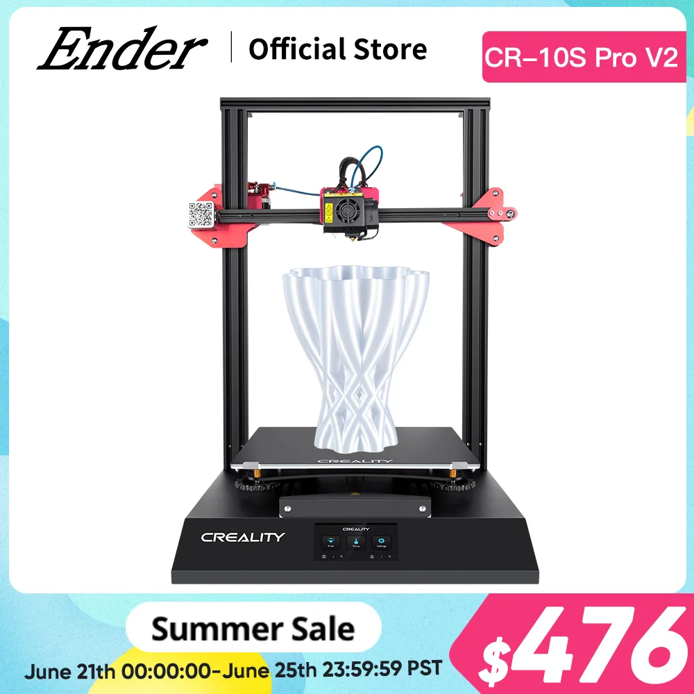 3D-принтер CR-10S Pro V2 MeanWell CREALITY крупногабаритный сенсорный ЖК-дисплей функция