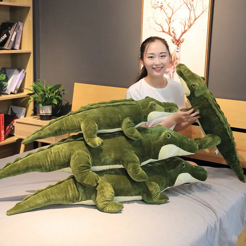 90 см 120 плюшевая игрушка крокодил большой размер реалистичное чучело мягкая