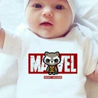 Комбинезон для малышей в стиле Харадзюку, уличная одежда, детский Ромпер Мстители, ракета, енота, модные боди в стиле хип-хоп для новорожденных