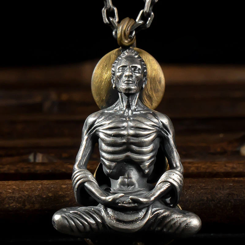 

Новинка, подвеска в стиле ретро Гуаньинь, мужские серебряные ожерелья, амулеты в китайском стиле, ожерелье для мужчин и женщин, ювелирные ак...